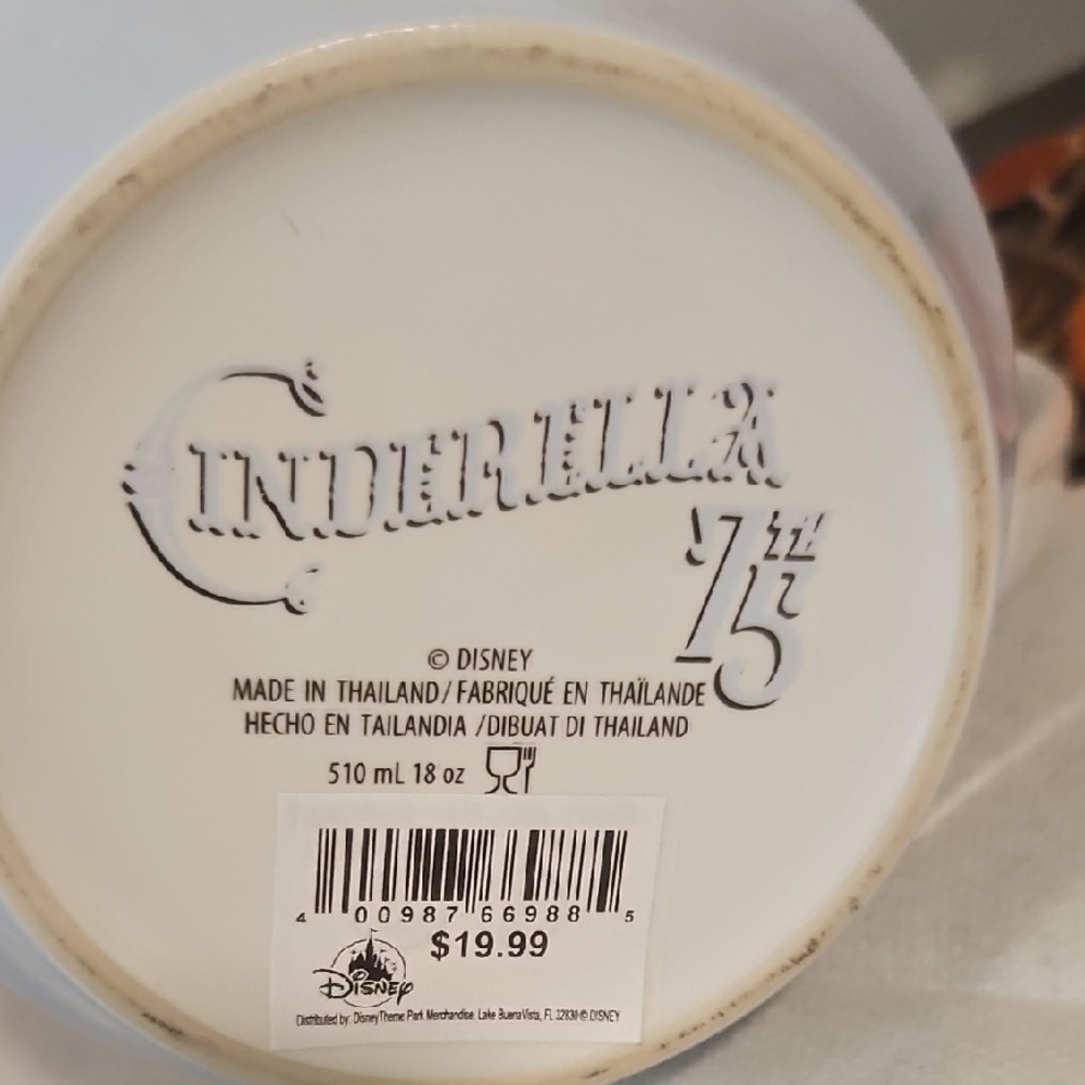 New Cinderella 75th Anniversary Coffee Mug.  - Picture 5 of 5